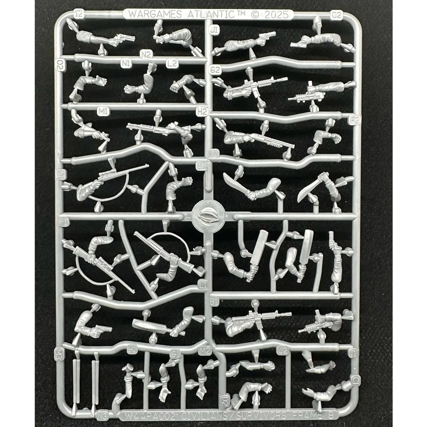 Civilians and Survivors (1) Men Weapons individual frame PREORDER