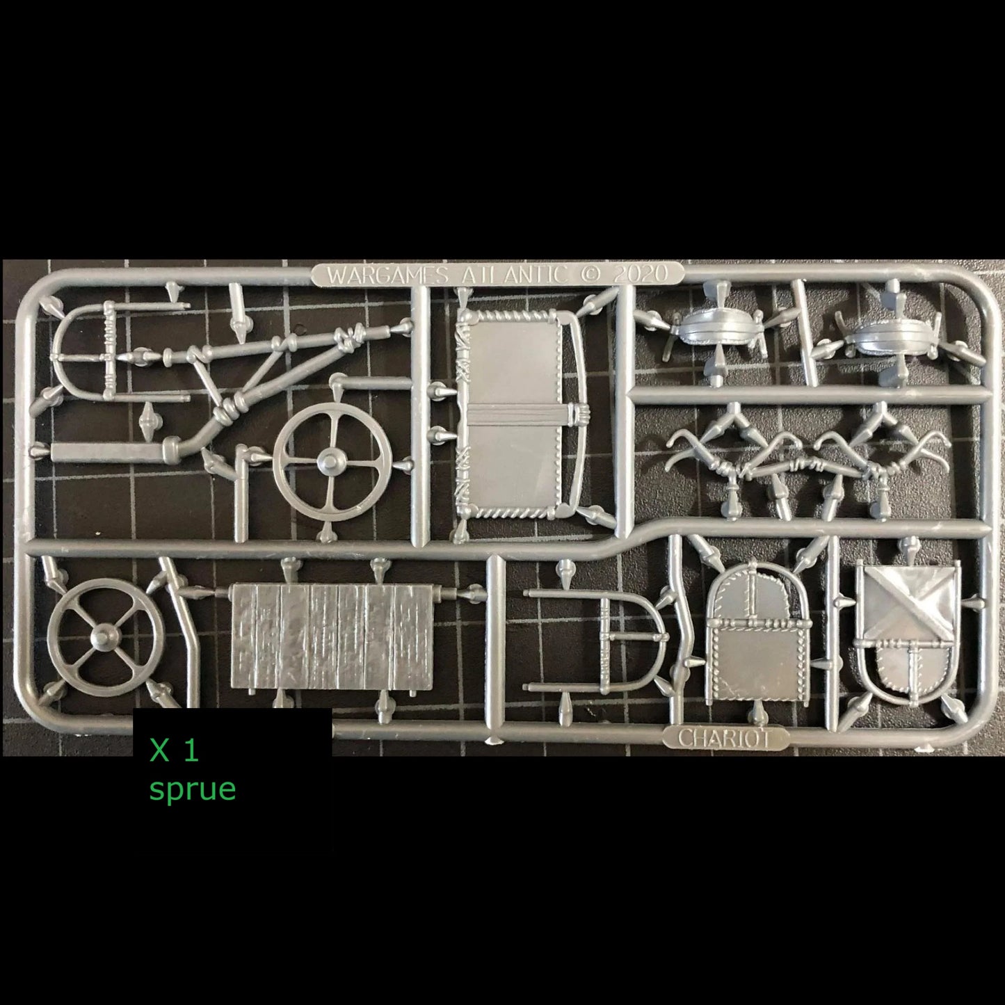 Wargames Atlantic Skeleton chariots - Chariot sprue