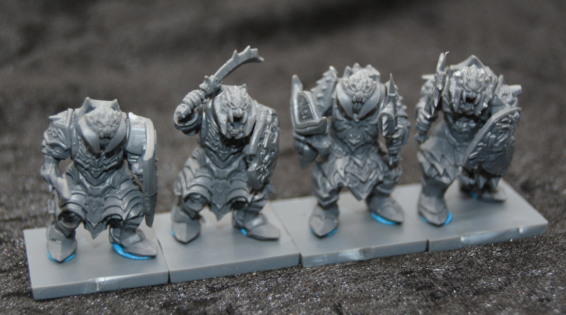 Various conversions for the Mantic Riftforged orc range