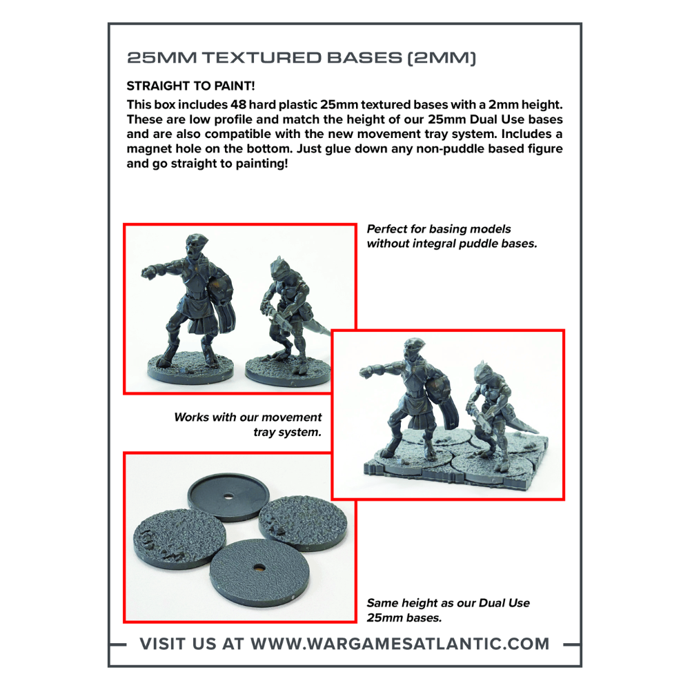 25mm texture bases (2mm Flats)
