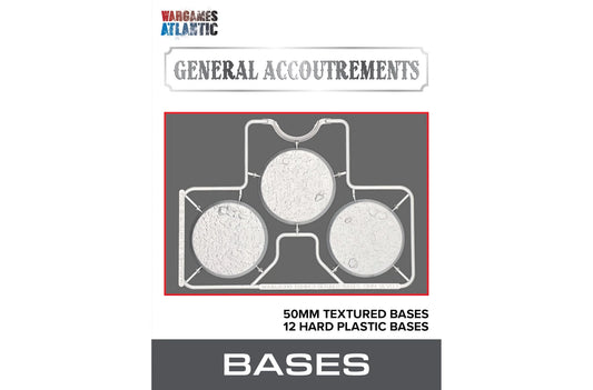 Wargames Atlantic 50mm textured round bases