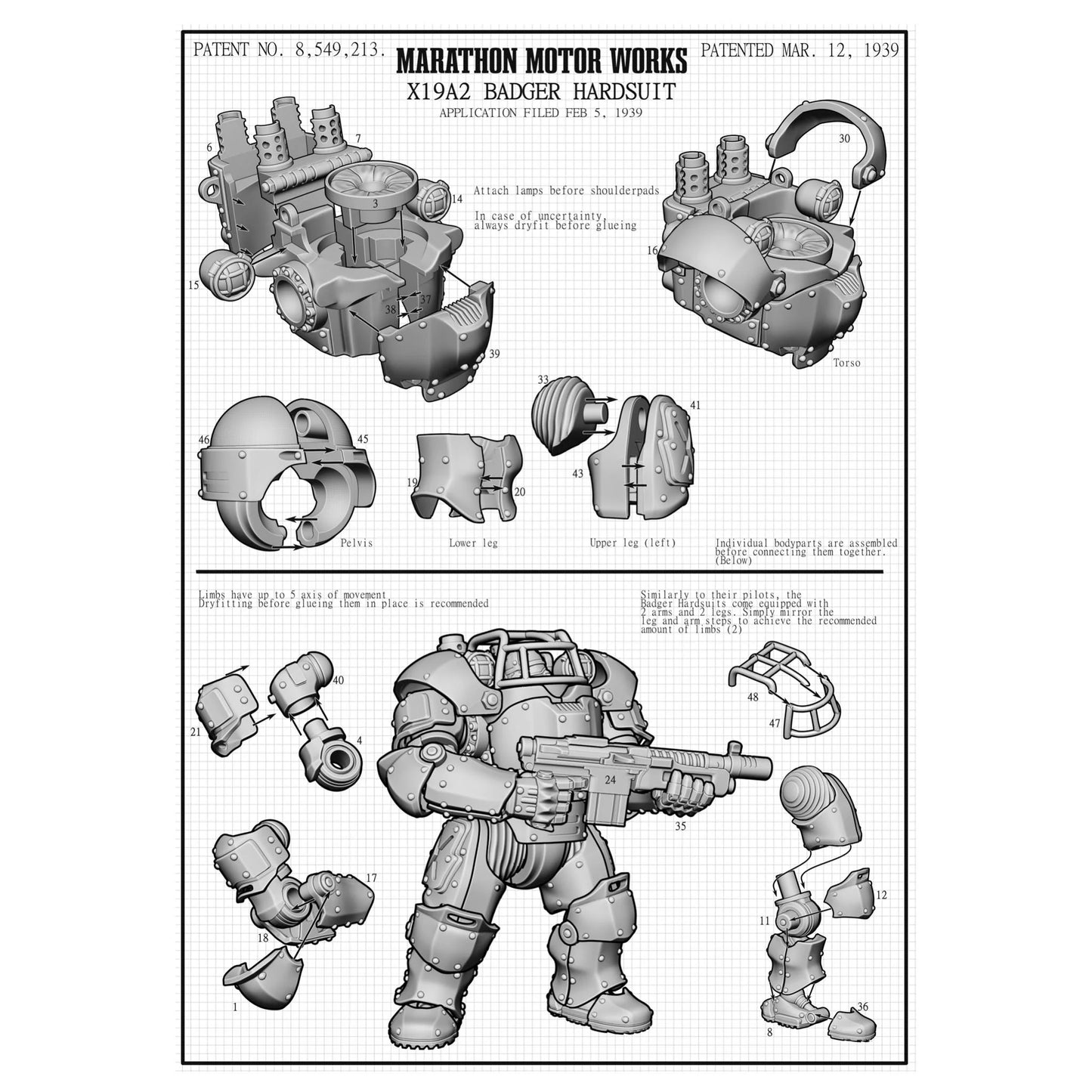 Hardsuit Tokens Marcher X19A2 Badger Hardsuits – McDougall Designs
