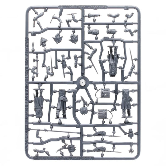 Piano Wargames French infantry in greatcoats 1804-1814 individual frame