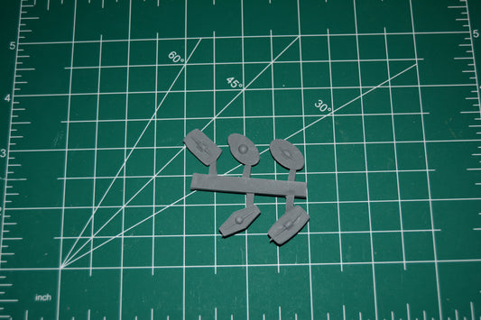 Resin celt shield sprue, 5 shields