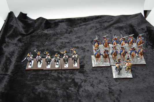 CLEARANCE - 1:72nd scale painted napoleonic french cavalry squadron, 40mm bases