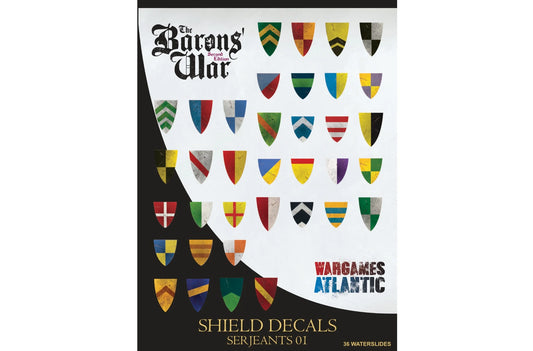 Wargames Atlantic Barons War Shield Decals Serjeants 01