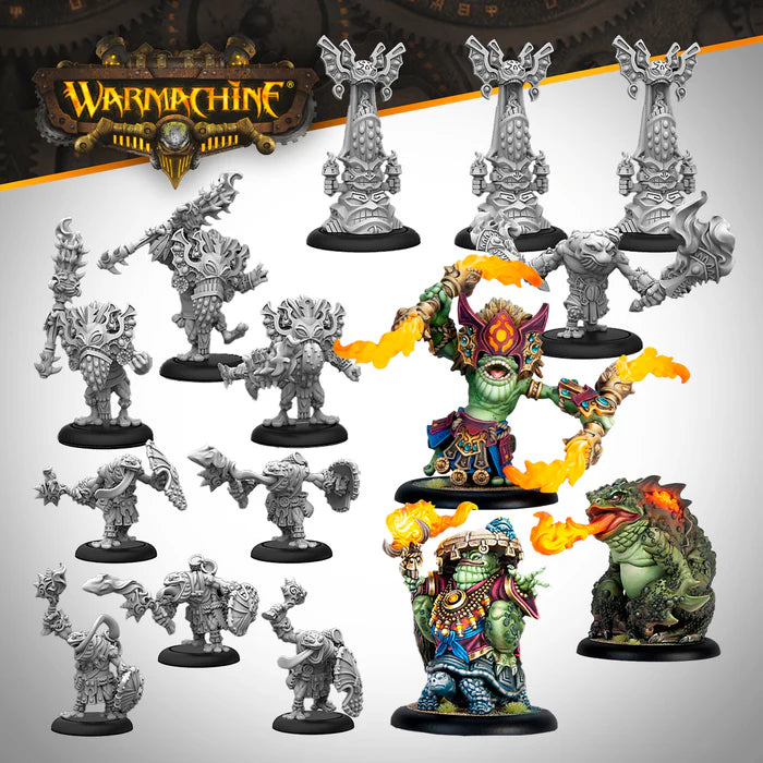 Warmachine: Southern Kriels Fire Tongue Warriors Command Cadre